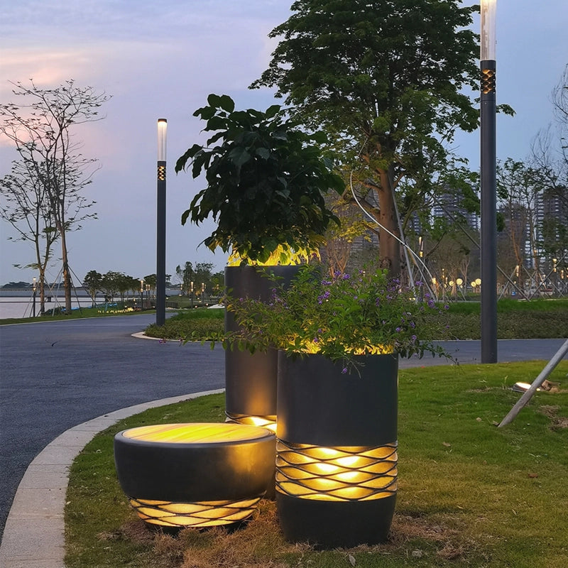 Modern Outdoor LED Lamp_Stool or Flower Pot Design 1