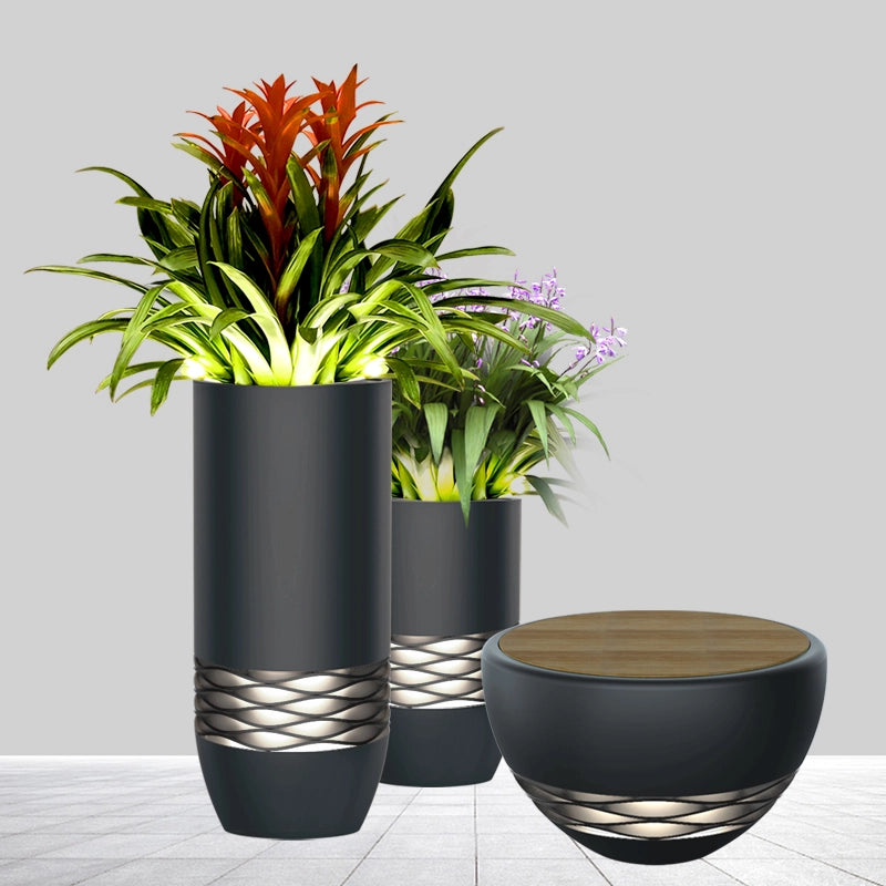 Modern Outdoor LED Lamp_Stool or Flower Pot Design