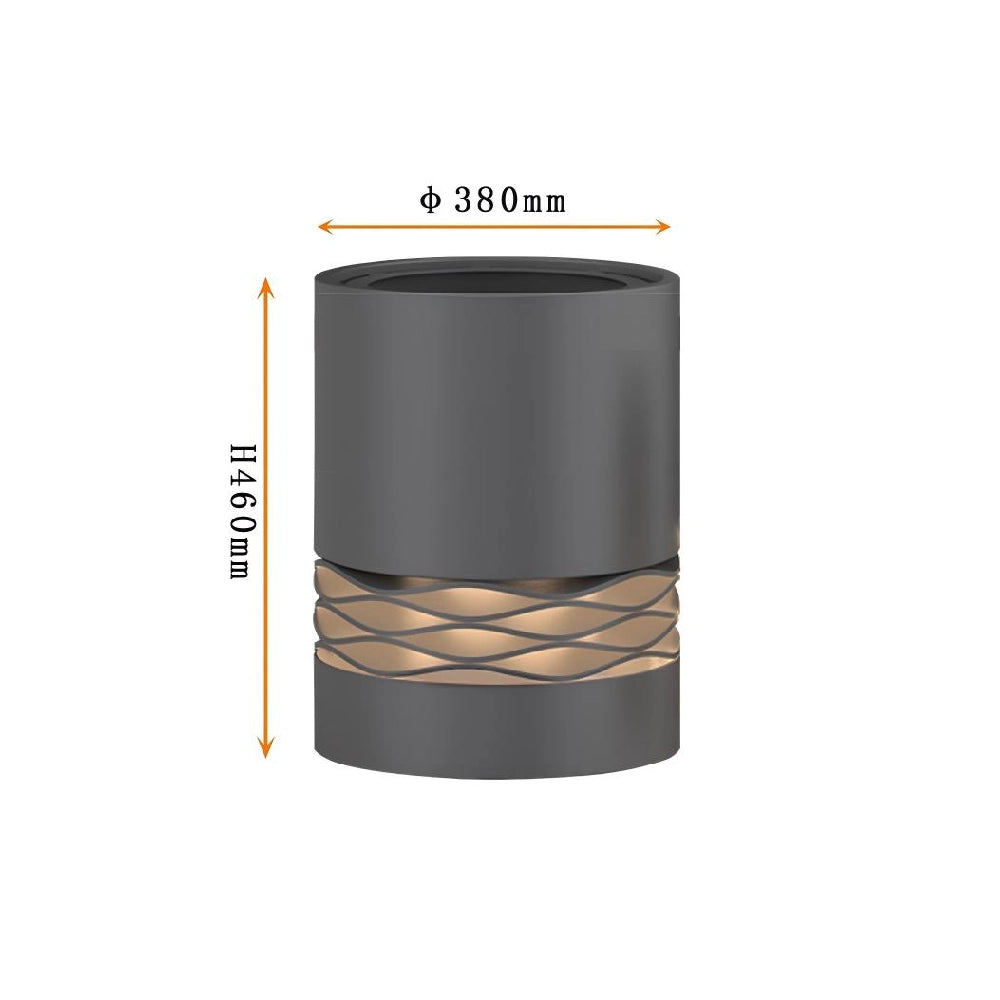 Outdoor Versatile Cylinder Low Light 10 Planter Style D380*H460MM
