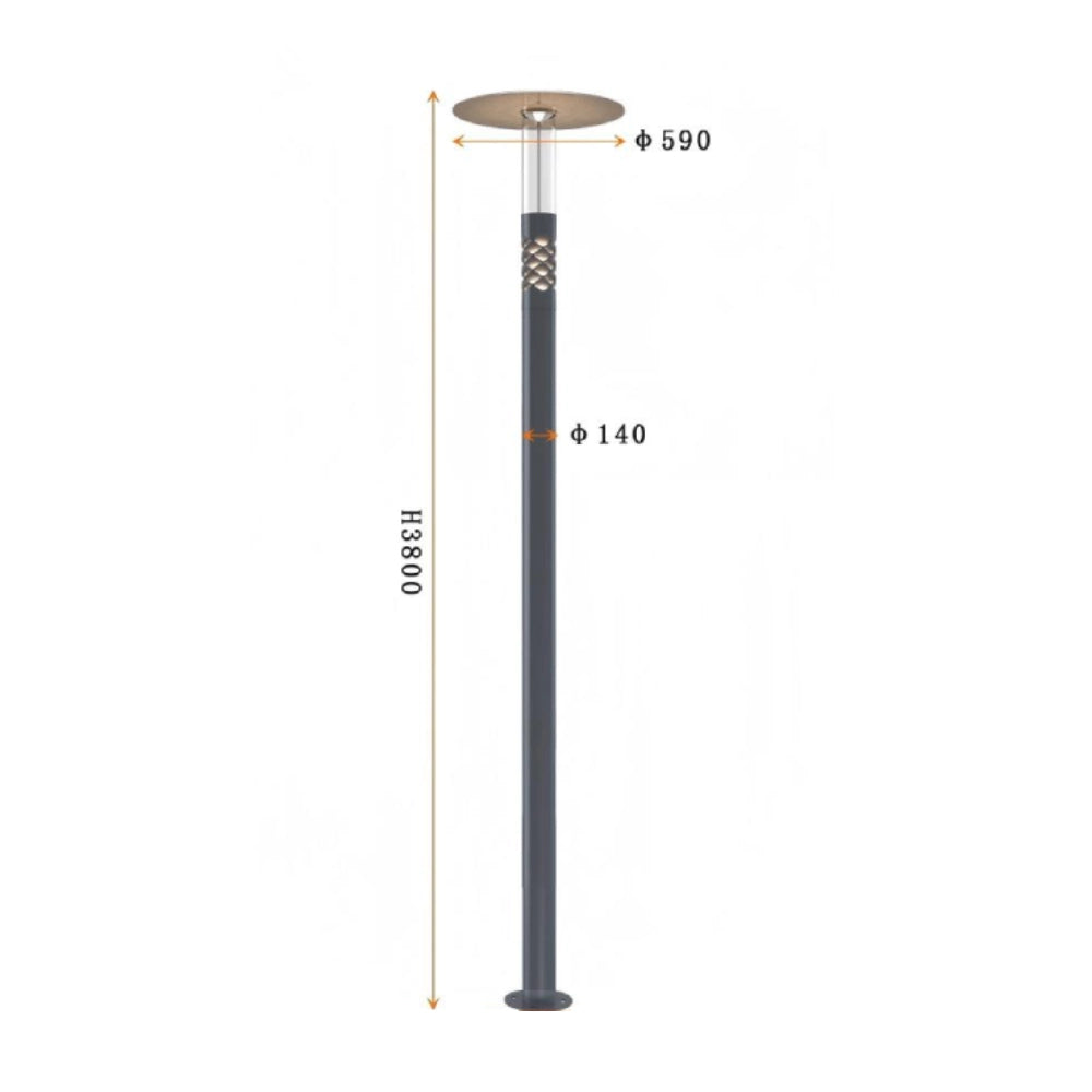 Rustic Yard Post Light 10